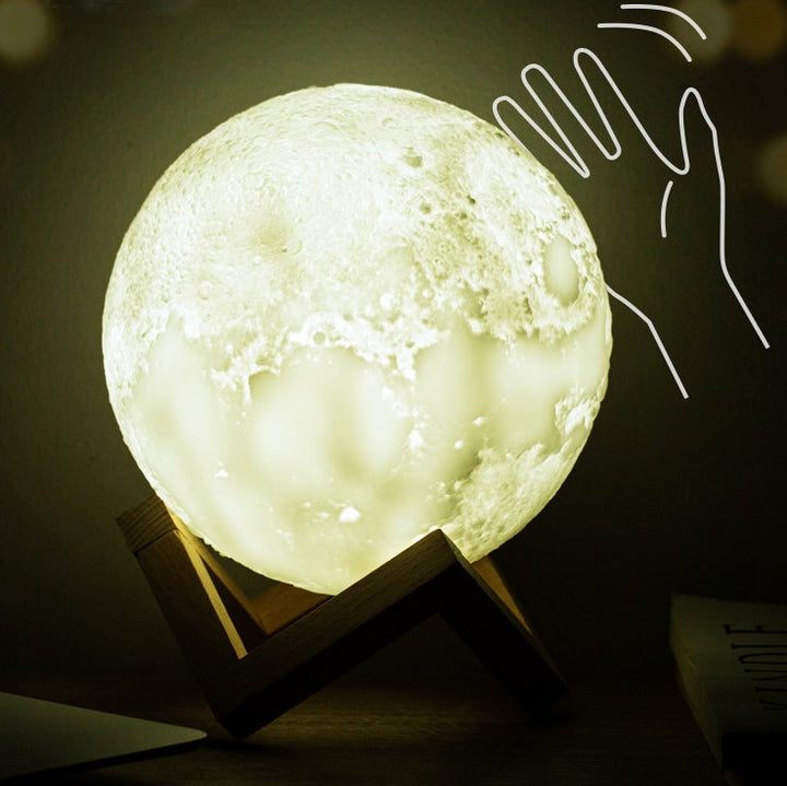 Stornfield | Rechargeable Miniature Creative LED Table Lamp 1 Light 3D Printed Moon