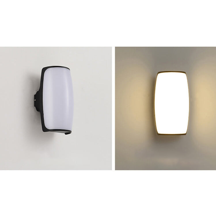 Modern Creative Geometry Aluminum Outdoor Waterproof LED Wall Sconce Lamp | Stornfield