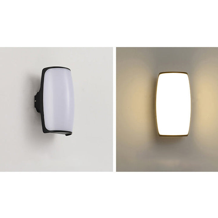 Modern Creative Geometry Aluminum Outdoor Waterproof LED Wall Sconce Lamp | Stornfield