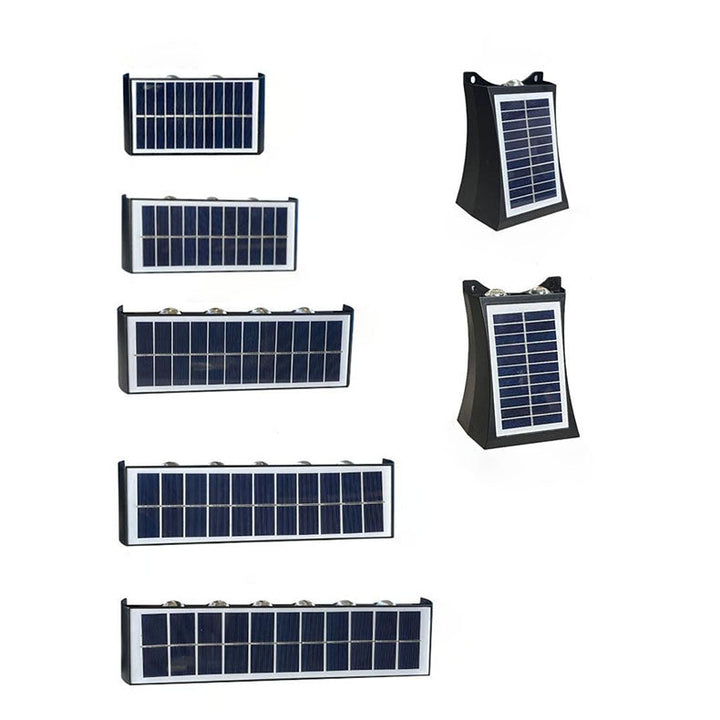 Stornfield | Simplicité Moderne Lampe Murale LED Rectangulaire ABS PMMA Étanche Solaire Pour Patio Extérieur