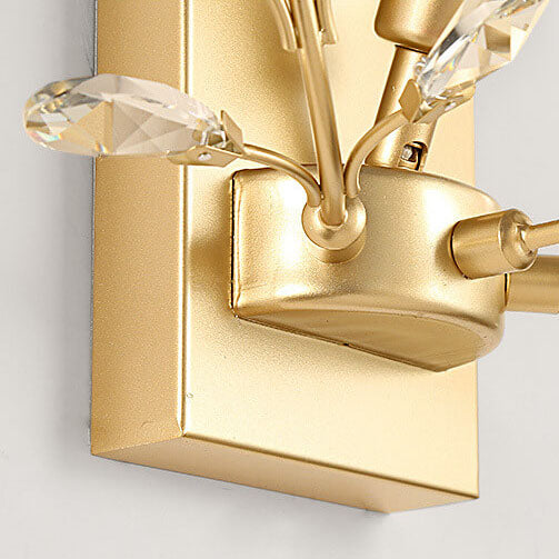 Stornfield | Luminis Wall Sconce | Luxury Crystal Design | Leaf Pattern | 1-Light & Modern