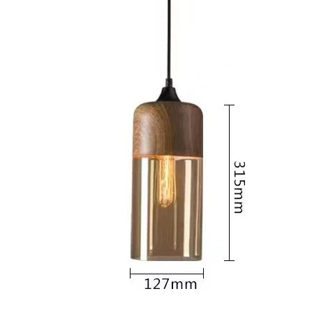 Stornfield | EternaGlow Glass and Wood Pendant Light | Elegant Design for Your Home