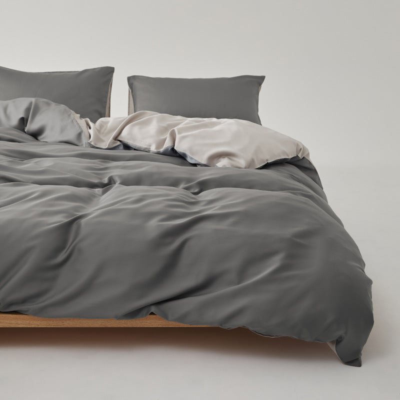 Bedding set, 4-piece, Lyocell, Solid color