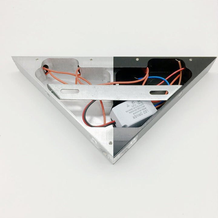 Stornfield | TriLumina Prism LED Wall Sconce | Creative Pyramid Design | Aluminum & Acrylic | Color Light Options