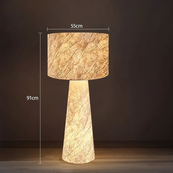 Full spectrum designer floor lamp in Wabi-Sabi style