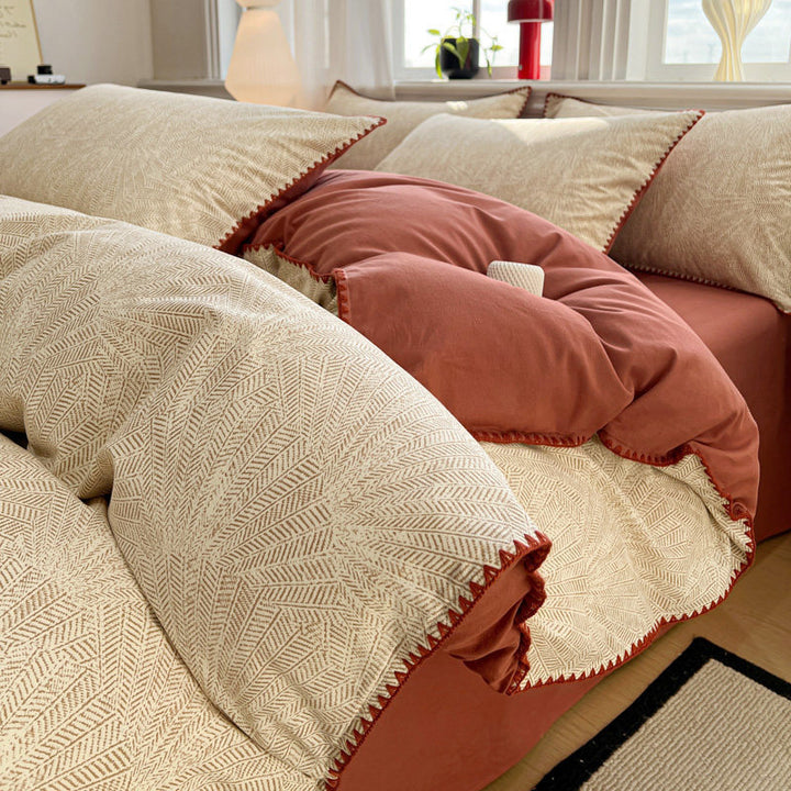 Cotton bedding set, brushed, for all seasons