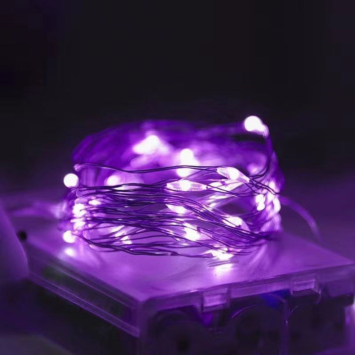 Waterproof LED silver wire fairy lights, battery operated
