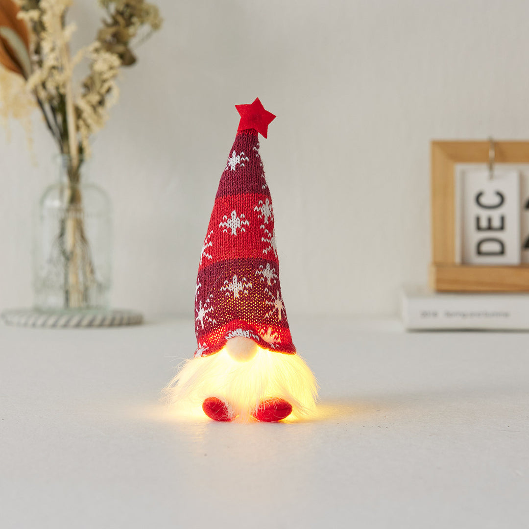 Glowing gnome figure for festive decoration
