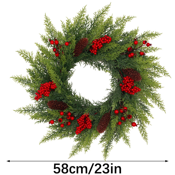 Large Christmas wreath, 23 inches