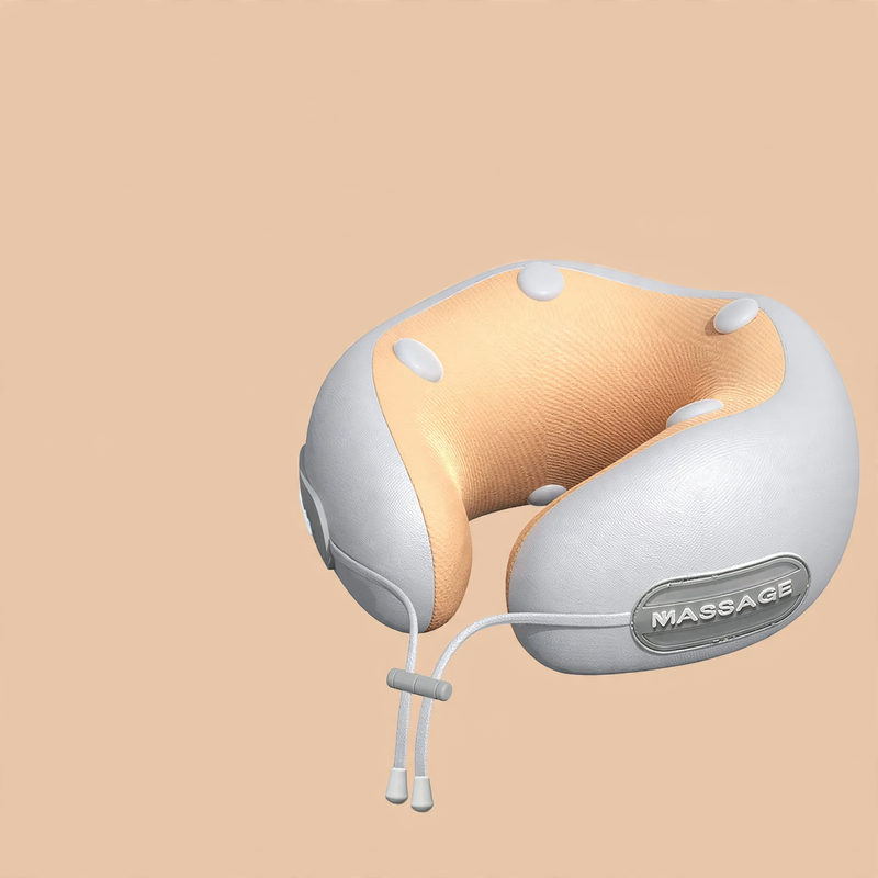 U-shaped neck massage pillow with 8-point vibration