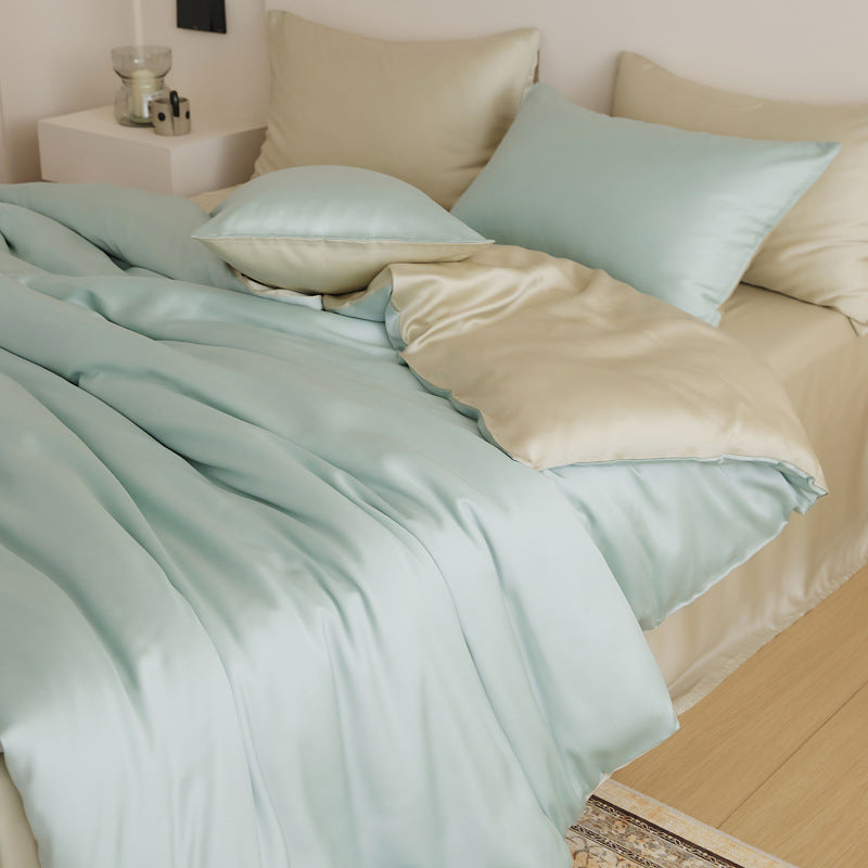Bedding set, 4-piece, Lyocell, Solid color