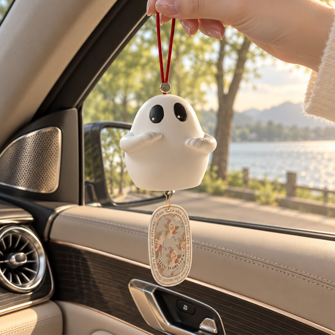 Geist car air freshener with fragrance function, triangular