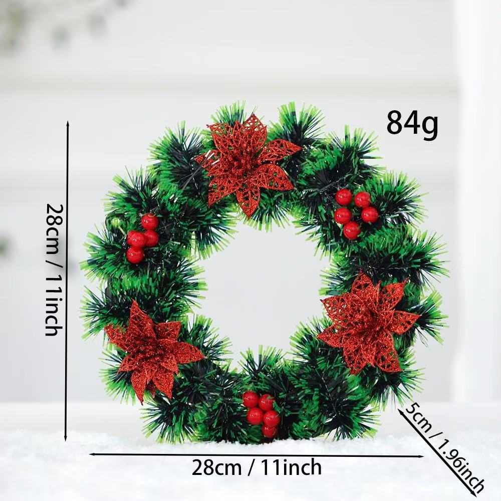 Decorative Christmas wreath with festive accents