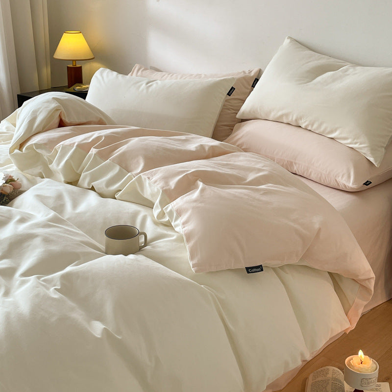 Cotton bedding set, brushed, for autumn and winter