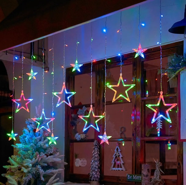 LED Star and Moon Light Curtain for Festive Decoration