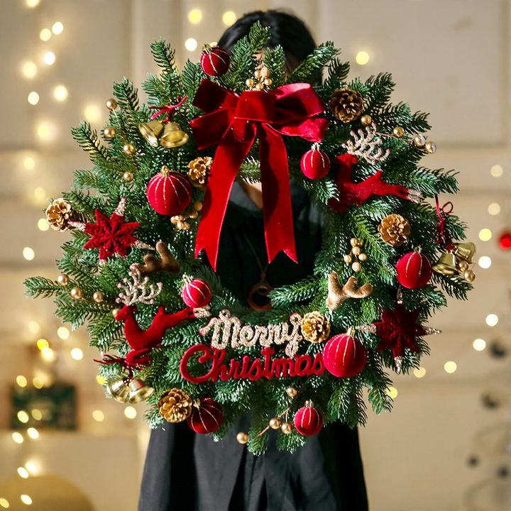 Christmas wreath for door and wall, PVC, 40 cm or 50 cm