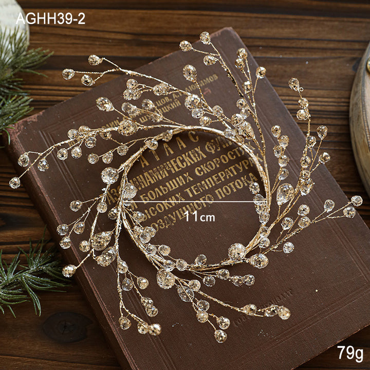 Decorative Christmas wall wreath made of acrylic and iron