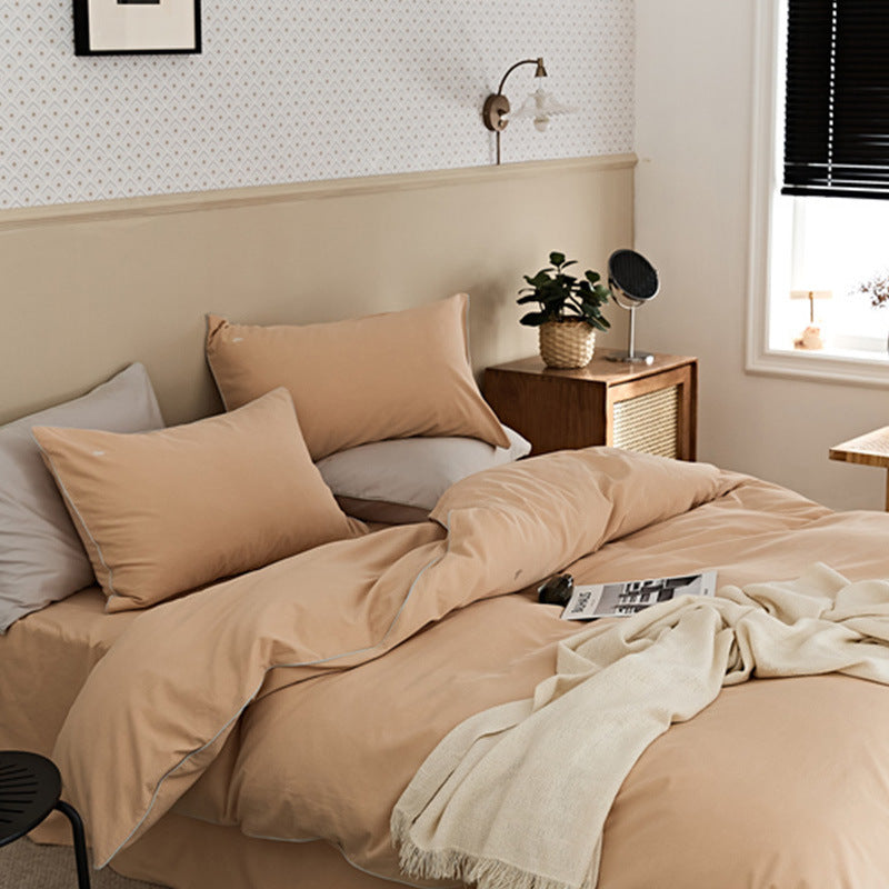 Premium cotton bedding set, brushed, modern and simple