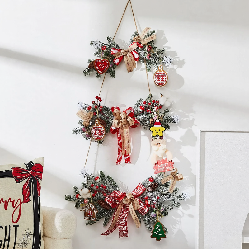 Christmas wreath with natural elements, European style
