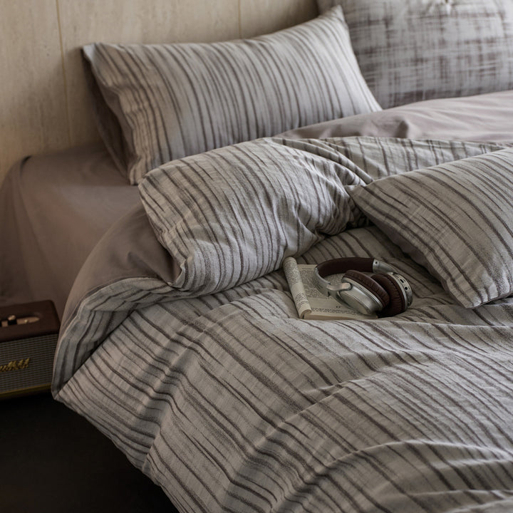 Cotton bedding set, 100S, brushed, geometric