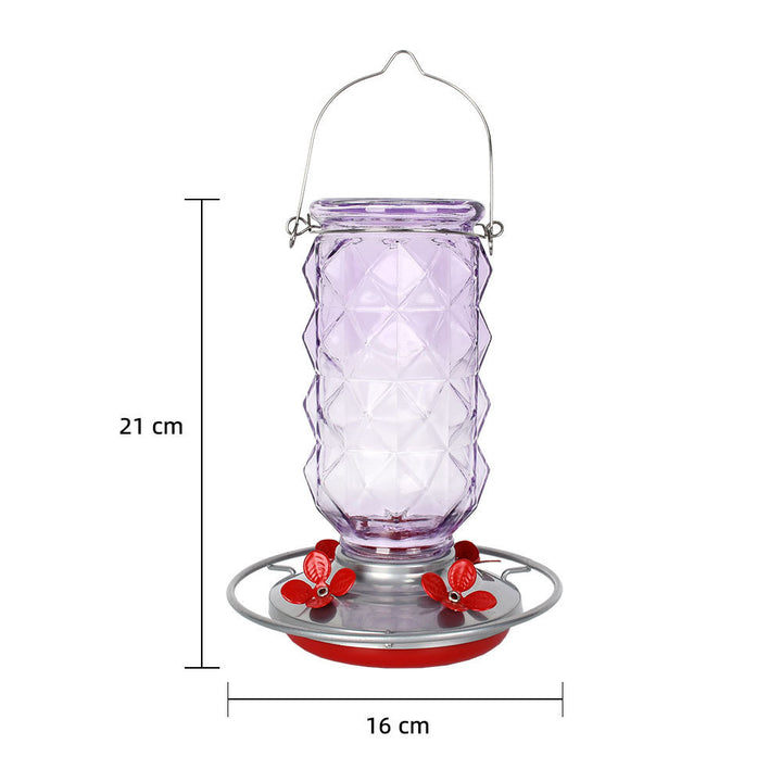 Hanging Glass Feeders for Hummingbirds and Birds