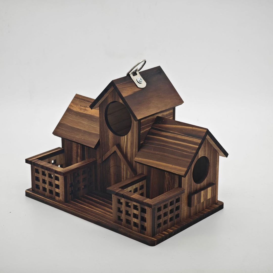 Pine Wood Birdhouse for Hanging