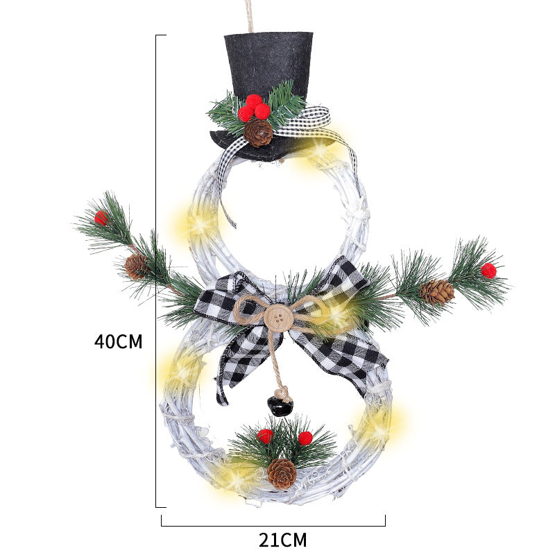 Decorative Christmas wreath with lighting