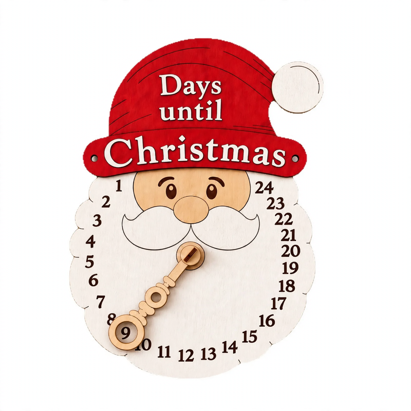 Wood Christmas Countdown Sign