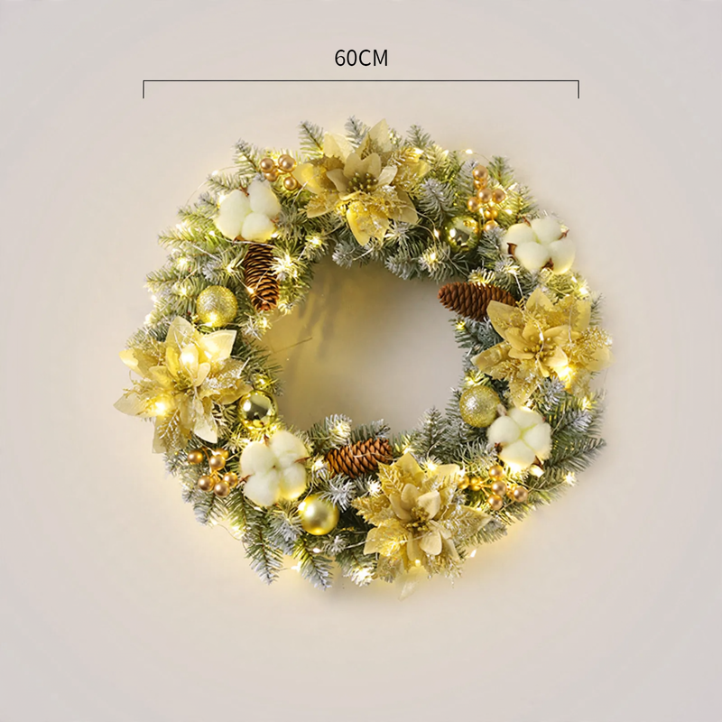 Christmas wreath with lighting