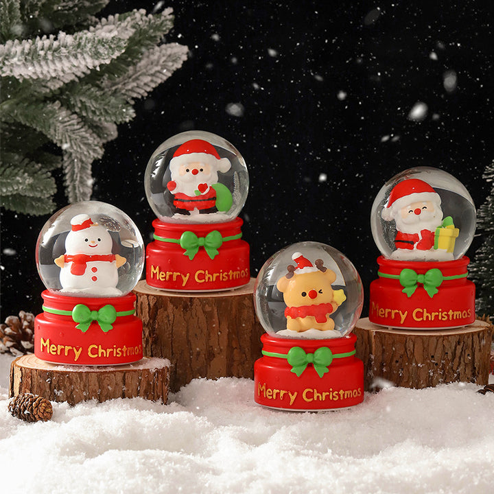 Christmas snow globe with LED light