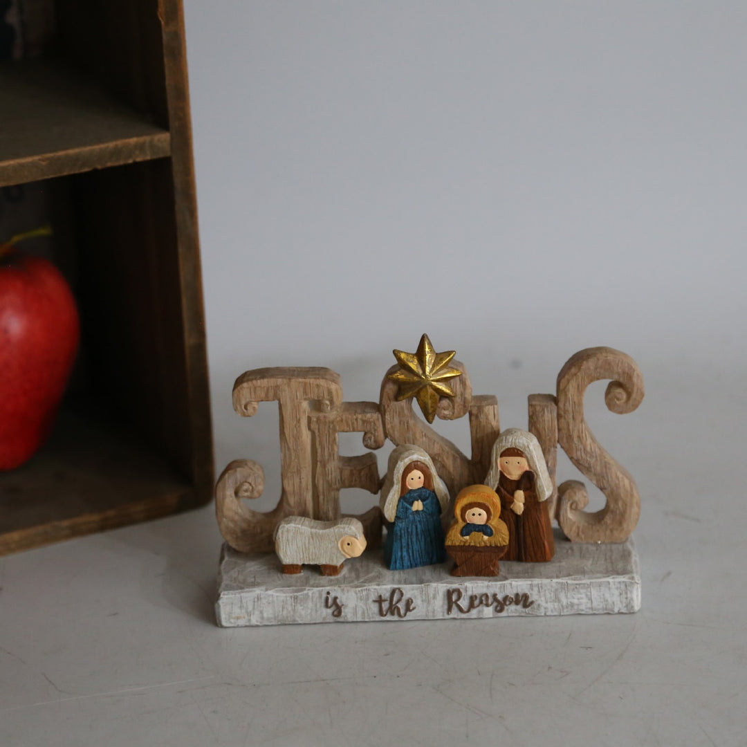 Decorative Christmas Nativity figure made of resin