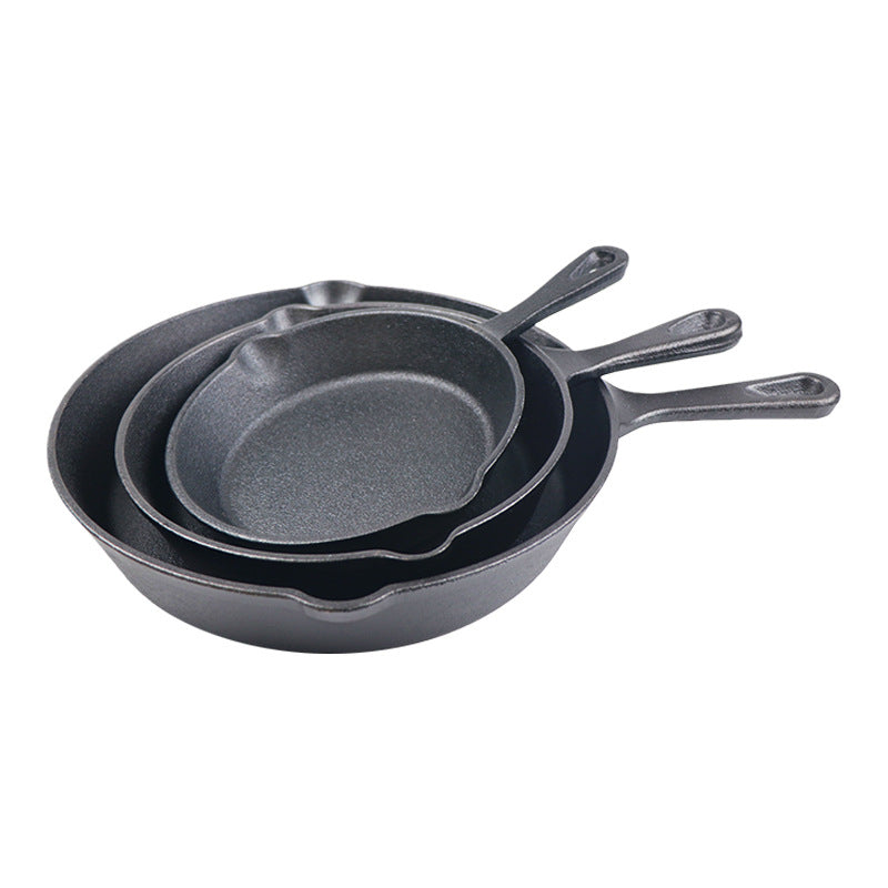 Cast iron pan, flat bottom