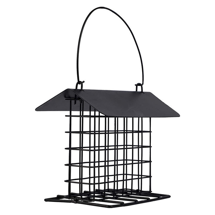 Hanging metal birdhouse for outdoor use