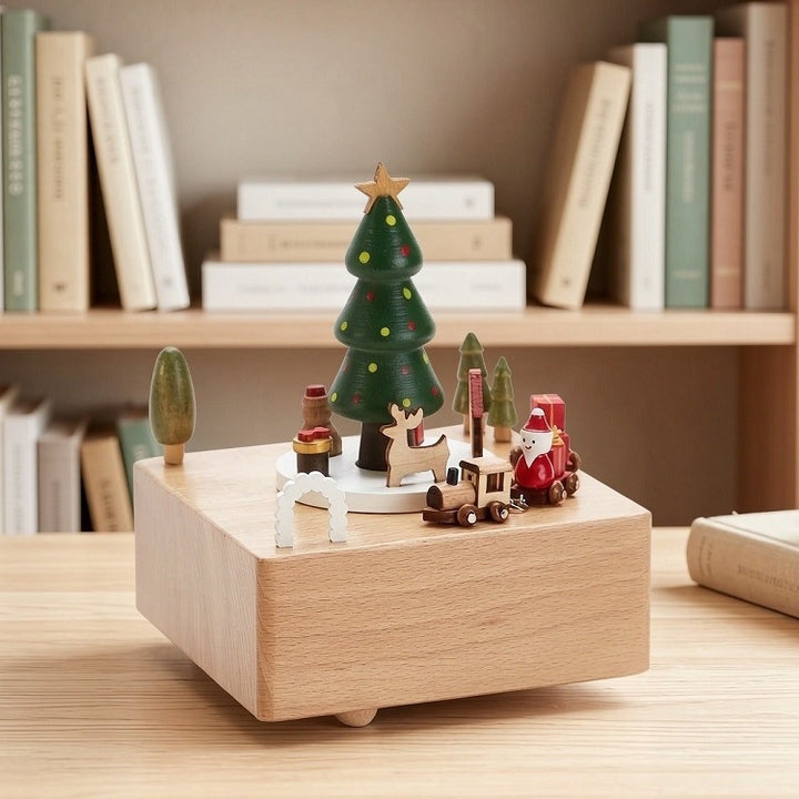 Music box made of beech wood