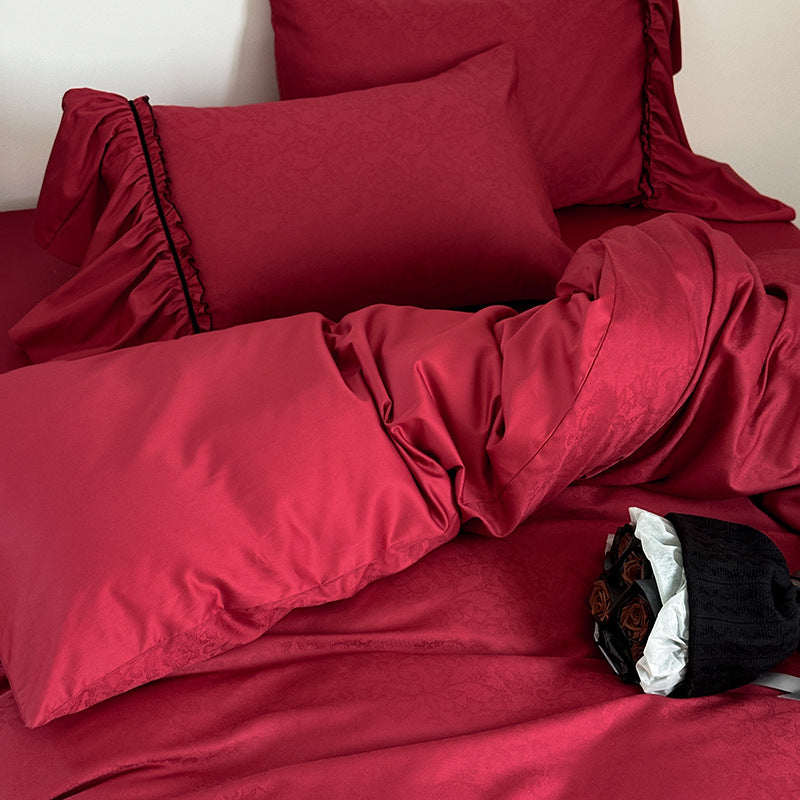 Luxury Wedding Bedding, 4-piece, Long Staple Cotton