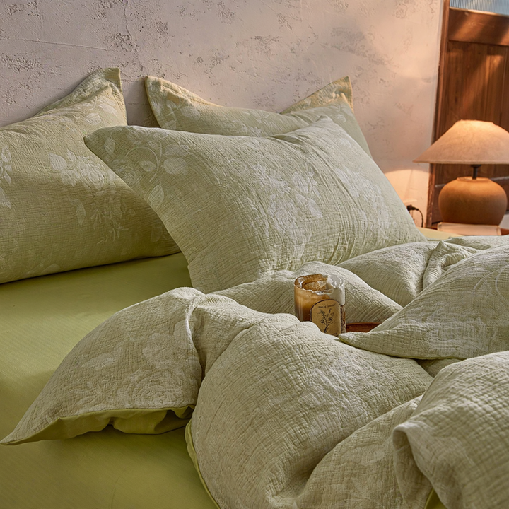 Three-layer cotton bedding, geometric pattern