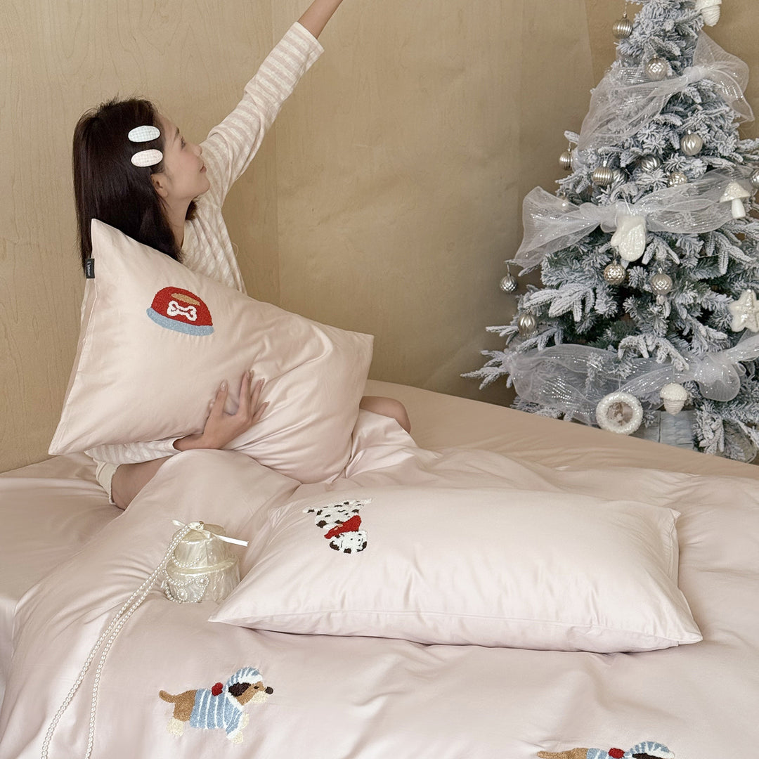 Bedding set made of long-staple cotton, satin, 4-piece