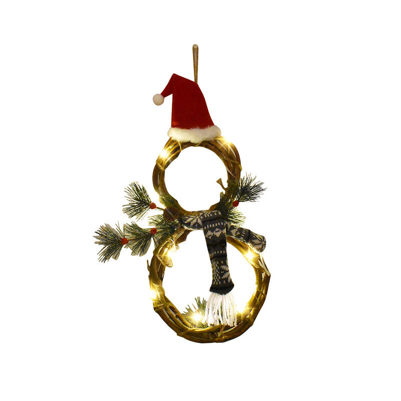 Handcrafted Christmas wreath made of wood