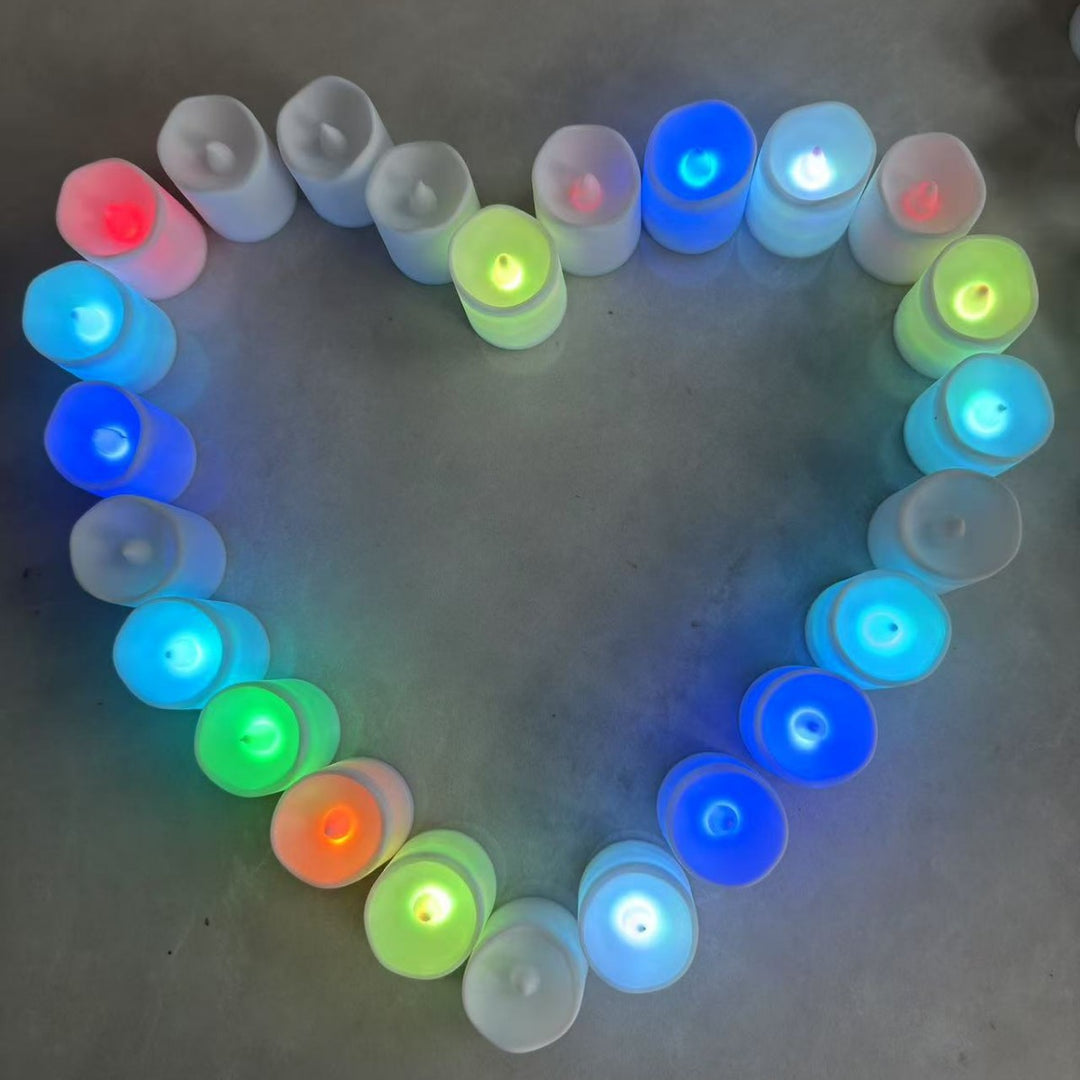 LED candle light with wave edge, PP plastic