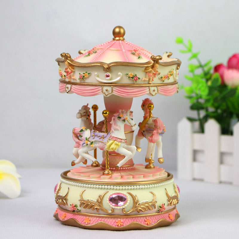 Hand-painted music box in pastel colors