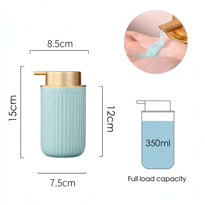 Ceramic soap dispenser with pump