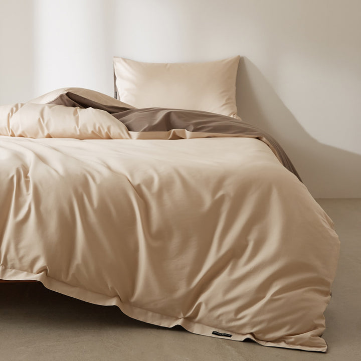 Long staple cotton duvet cover, single piece