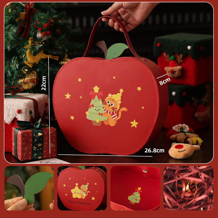 Christmas Advent Calendar Gift Box, 24 Compartments, Fabric