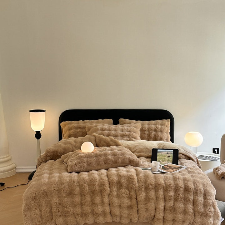Milk fiber fleece duvet cover set, extra warm