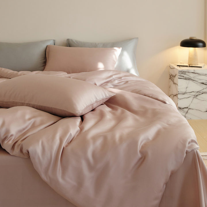 Bedding set, 4-piece, Lyocell, Solid color
