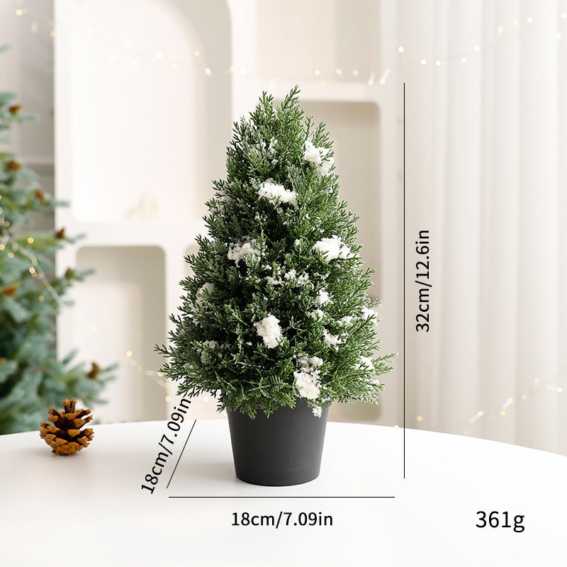 Decorative Mini Christmas Trees in Pot
