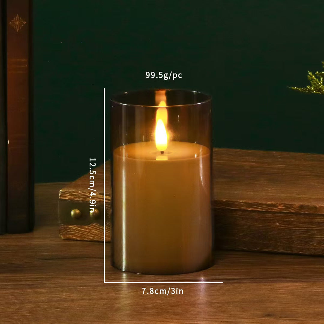 LED stub candles with flicker effect