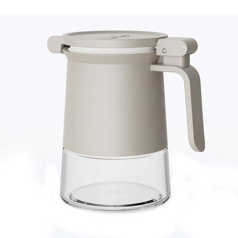 Glass spice container with spoon and desiccant compartment, 350 ml