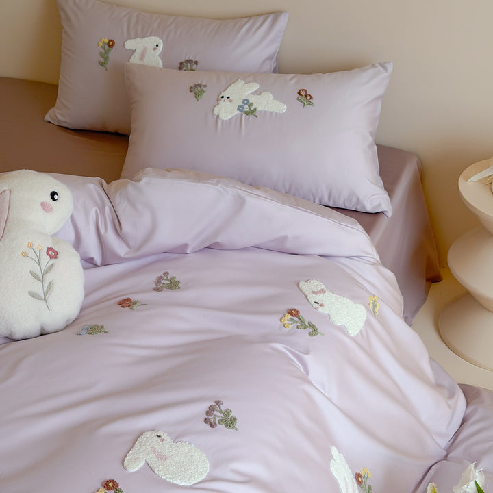 100s Long-staple cotton bedding set with embroidery