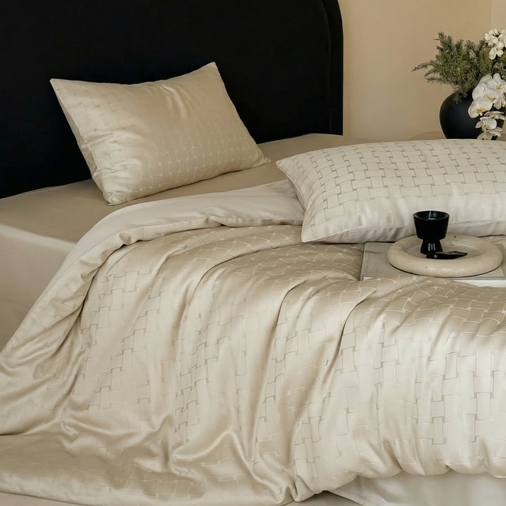 Tencel bedding set, 4-piece, 100S, jacquard pattern